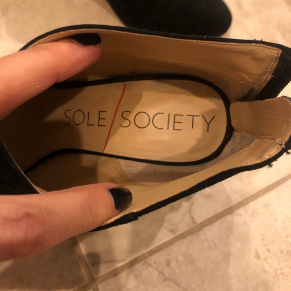 Sole Society Suede Bootie with Tassel Zipper - Picture 3 of 8